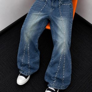 Luxury Baggy Blue Jeans