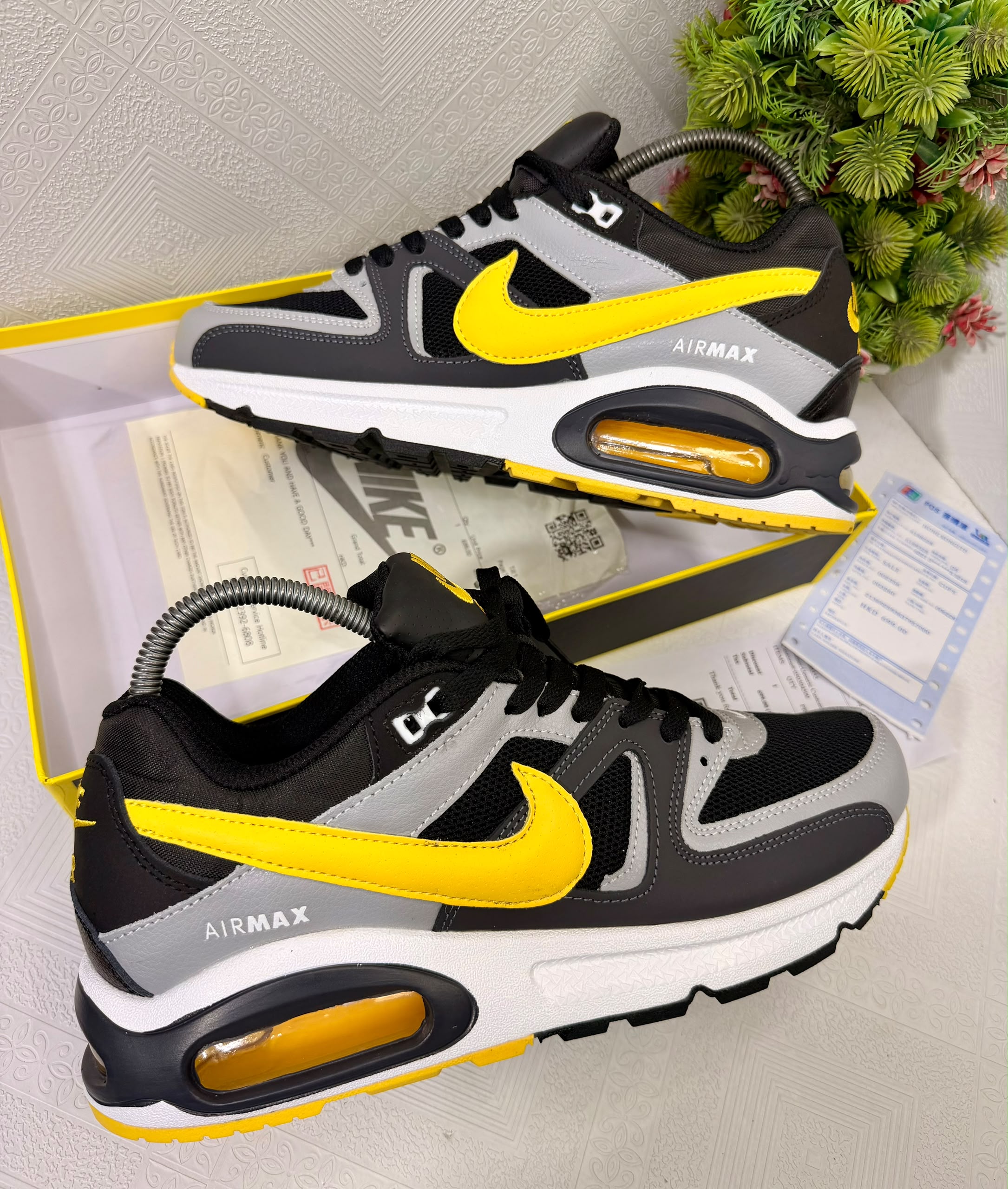 Nike Air Max Command Sneaker Color: Navy White, White Silver Red, Black Grey Yellow - Image 2