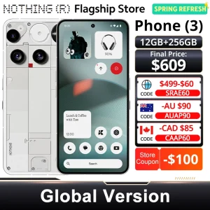 Global Version Nothing Phone (3) 5G Smartphone Qualcomm Snapdragon 8S Gen 4 65W Charging NFC 6.67'' 120Hz AMOLED 50MP Camera