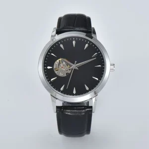 Men's Business Automatic Mechanical Watch: Three-Hand, Date Display, Roman Numerals, Skeleton Design, Vintage-Inspired Luxury Wa