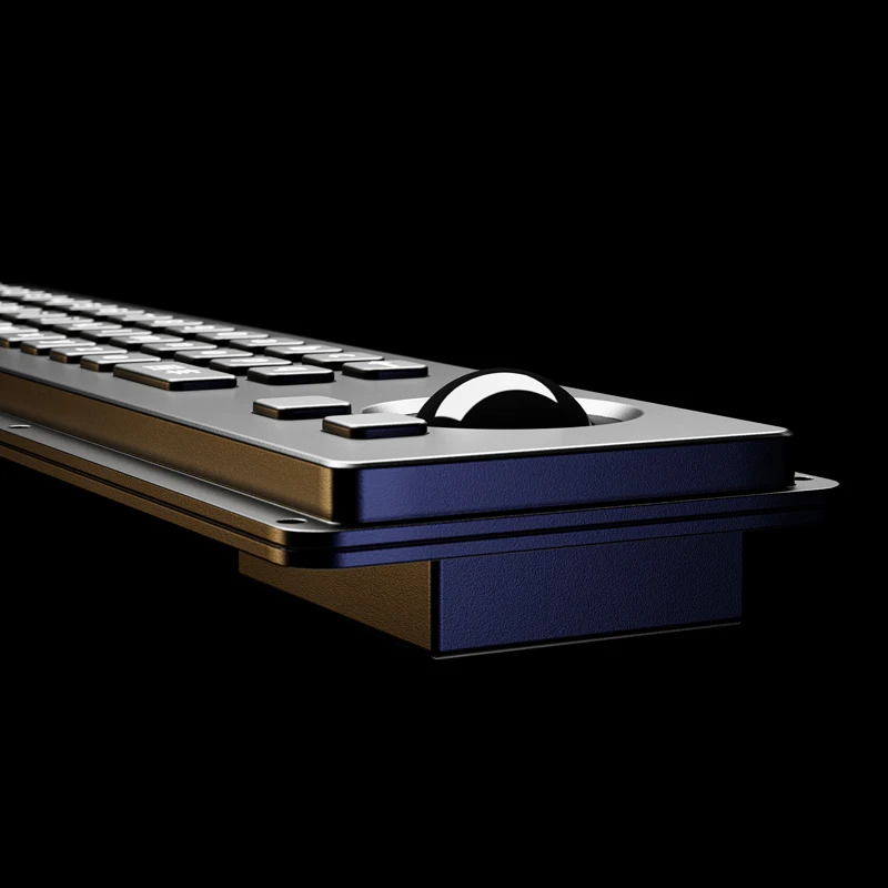 45 Keys Ruggedized CNC Aluminum Keyboard With Trackball Mouse - Image 5