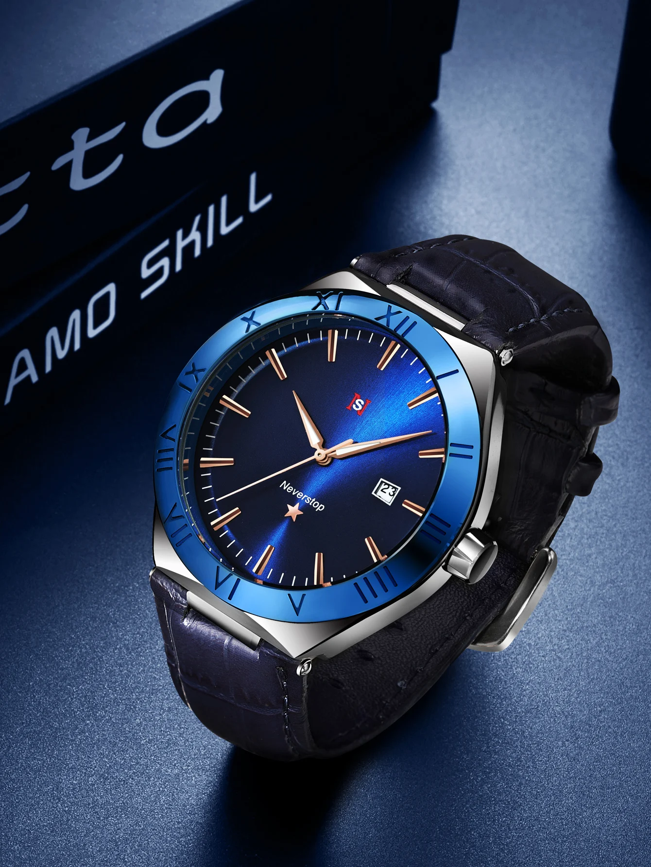 Luxury Men's Steel Band Quartz Watch – Minimalist Design, Inspired by High-End Brands - Image 3