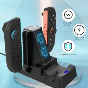 Super Sale 3 in 1 Charging Dock for Switch 2 Pro JoyCon Controller for Switch2 Joy-Con 2 with LED Indicator and Charger Cable