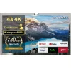 Soulaca 43inch Smart Android11.0 Mirror 4K LED TV Touchscreen Bathroom IP65 Waterproof Built-in WiFi Bluetooth SPA for US/EU