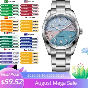 ADDIESDIVE AD2555 Couple's Watches Sapphire Glass BGW9 Super Luminous Wristwatches for Couple Waterproof Stainless Steel Watch