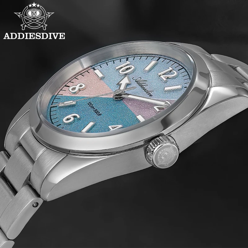 ADDIESDIVE AD2555 Luxury Mens Quartz Wristwatch Four Color Dial Sapphire Scratch Resistant Glass BGW9 Luminous Waterproof Watch - Image 4