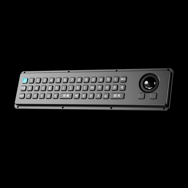 45 Keys Ruggedized CNC Aluminum Keyboard With Trackball Mouse - Image 3