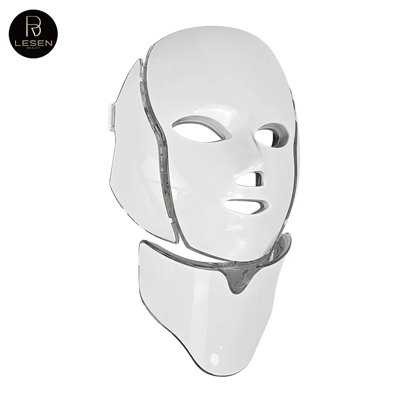 LED Facial Mask 7 Color Photon Therapy Mask Acne Treatment for Neck Anti-Wrinkle Skin Regeneration Whitening LED Beauty Mask - Image 6