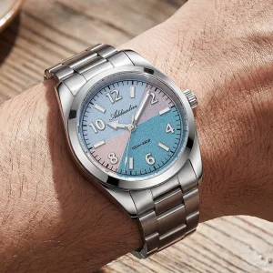ADDIESDIVE AD2555 Luxury Mens Quartz Wristwatch Four Color Dial Sapphire Scratch Resistant Glass BGW9 Luminous Waterproof Watch