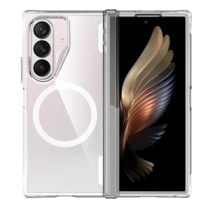 Transparent Magnetic Wireless Charging Phone Case for Samsung Galaxy Z Fold 8 Ultra Fold8 Hinge Protection for Magsafe Cover