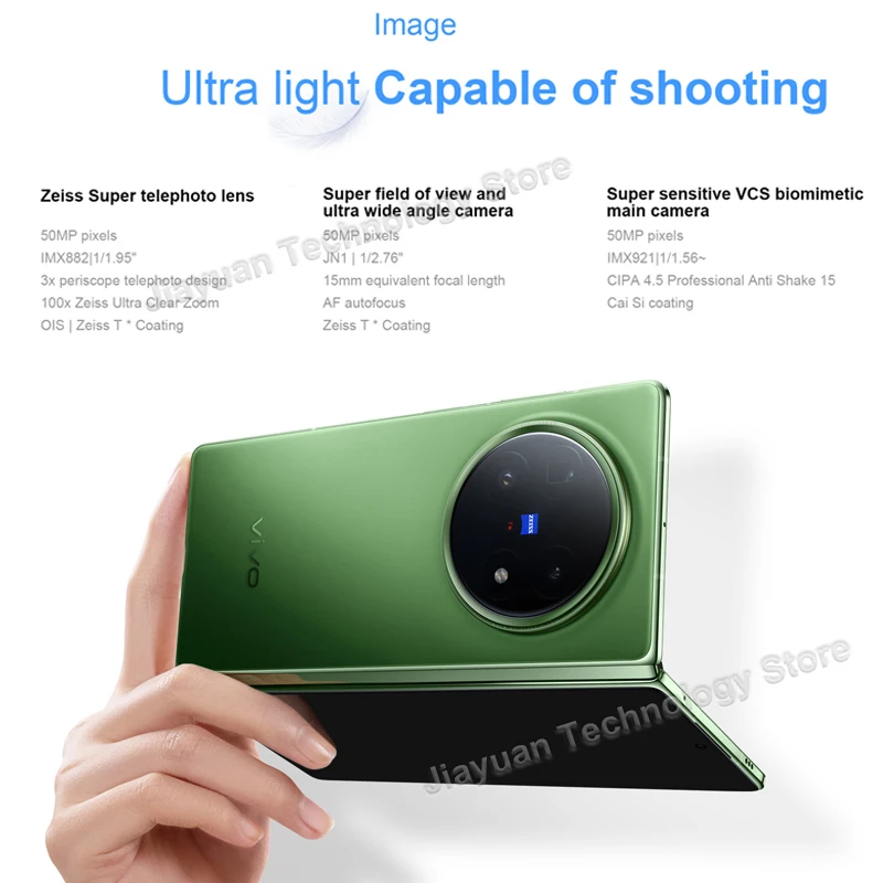 2025 Original Vivo X Fold5 5G Foldable Phone 8.03" Display Snapdragon 8 Gen 3 Camera 50MP Battery 6000mAh CN Version Smartphone - Image 6