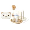 Q1FE 6Pcs Baby Feeding Bottle Brush Set Portable Cleaning with Display Holder