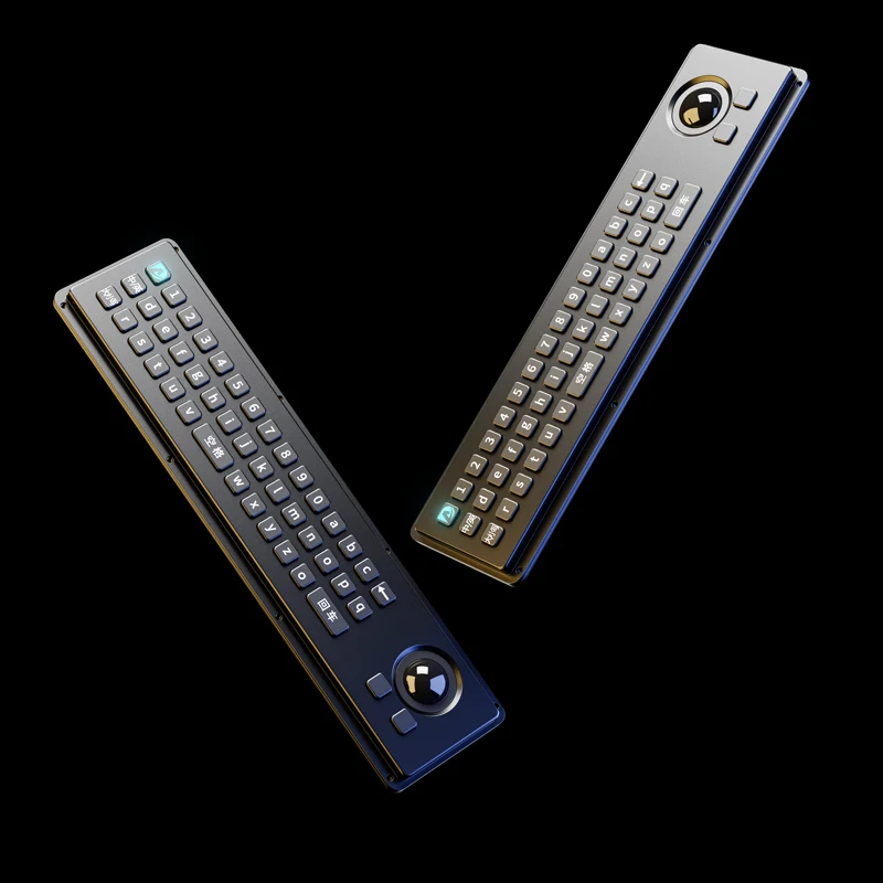 45 Keys Ruggedized CNC Aluminum Keyboard With Trackball Mouse - Image 6