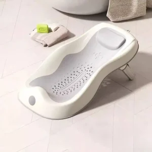 Baby Bath Support Seat with Adjustable Backrest Bath Frame and Bath Bed Bathing Aid Baby Can Sit or Lie in The Tub Furniture