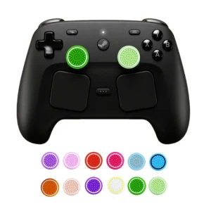 2pcs Soft Rubber Silicone Anti-Slip Thumb Grip Stick Cap Cover Case Skin for Steam Controller 2 PS5 PS4 Slim Pro Xbox One 360