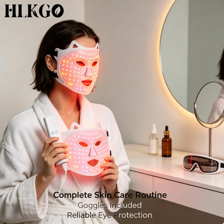 Red Light Therapy Skin Rejuvenation – HLKGO-MR07 7 Color LED Silicone Face Mask for Home Skincare Beauty - Image 2