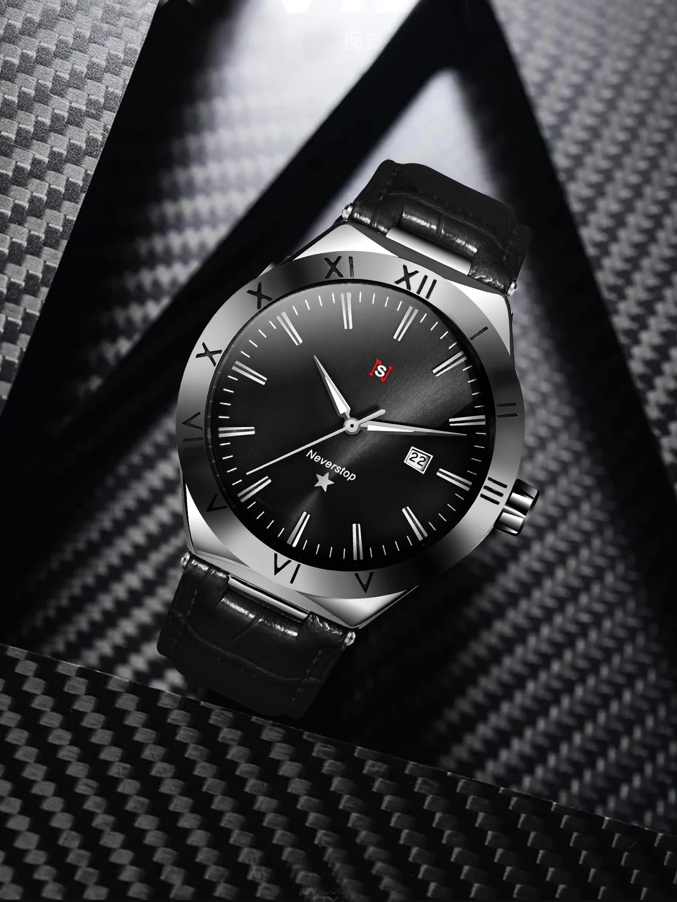 Luxury Men's Steel Band Quartz Watch – Minimalist Design, Inspired by High-End Brands