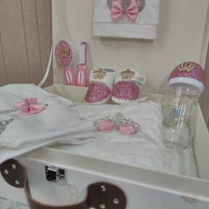 Dollbling 10pcs Welcome Home Precious Baby Boy Gift Set Gender Reveal Baby Essentials Bottles Receiving Blanket Swaddle Set